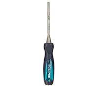 Eclipse Professional Tools TT-BEWC1/4E Ciseau à Bois 1/4 Pouce (6,35 mm), Soie Traversante, Biseau 25°, Lame Chrome Vanadium, Tête de Frappe en Acier, Poignée Antidérapante
