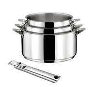 Eclipse - Série de 3 casseroles 16/18/20 cm inox avec poignée