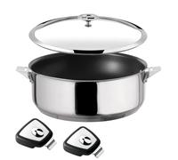 Eclipse - Set 1 sauteuse 24cm revêtement céramique avec couvercle et 2 anses amovibles
