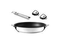 Eclipse - Set poêle 32 cm revêtement céramique avec poignée inox et anses amovibles