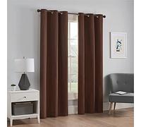 Eclipse Thermaback en Microfibre Grommet occultant fenêtre Panneau, Polyester, Chocolat, 84 cm