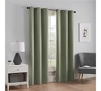 Eclipse Thermaback en Microfibre Grommet occultant fenêtre Panneau, Polyester, Vert Mousse, 63