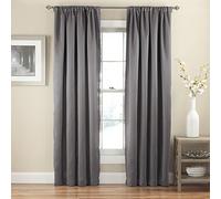 Eclipse Tricia Rideau de fenêtre Moderne et Thermique avec Passe-Tringle pour Chambre à Coucher (1 Panneau), 132,1 x 213,4 cm, Gris
