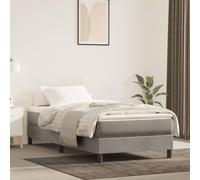 Eclith Matelas à ressorts ensachés 120 x 190 x 20 cm, gris clair, avec housse en velours pour un confort de sommeil ergonomique, convient pour la chambre à coucher, les chambres d'amis et