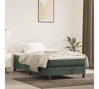 Eclith Matelas à ressorts ensachés, 120 x 190 x 20 cm, vert foncé, en velours, pour chambre à coucher et chambre d'amis, soutien ergonomique pour le dos, les hanches, les épaules et la colonne