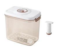 ECMQS Armoire de cuisine sûre d'une capacité de 4,6 l | Récipient de stockage alimentaire de grande capacité, aspiration manuelle de l'air et affichage de la date pour le
