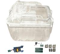 ECMQS Cell Pack Mallette de montage pour projets de conversion 18 V, 15 | Boîtier transparent avec platine, jeu de vis et support de service