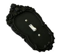 ECMQS Couvercle de plaque d'interrupteur mural sombre, élégant, petit trou | Plaque en plastique facile à installer, cadre décoratif pour la décoration de la maison, durable