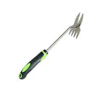 ECMQS Désherbeur de jardin multifonction avec 4 dents et 2 extrémités dentées, pelle à herbe permanente pour un contrôle efficace de l'herbe, tire-racines pour arbustes