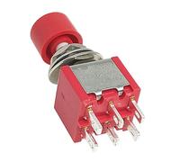 ECMQS Interrupteur momentané réactif rapide PS102, rouge de 1,8 m | Boîtier en métal ABS, résistant aux chocs, réponse rapide, pour applications industrielles, contrôle de machines lourdes