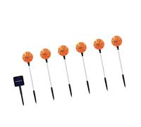 ECMQS Lampe solaire facile à utiliser, lampe de trottoir en forme de football/basket-ball/baseball, prise de terre solaire en acier inoxydable et structure en plastique