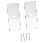 ECMQS Lot de 2 supports pour rallonge de poteau de boîte aux lettres | 2 supports avec vis, réparation de clôture, cour, support de boîte aux lettres