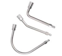 ECMQS Lot de 3 barres d'extension professionnelles pour nettoyeur haute | Outil multi-angle en acier inoxydable pour gouttières, espaces étroits et nettoyage du véhicule, se branche rapidement