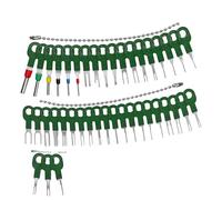 ECMQS Lot de 41 outils de démontage de bornes de véhicule, vert | Tâches de broche pour mécaniciens et amateurs avec poignée ergonomique et réparations électriques automatiques