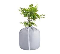 ECMQS Protection contre les intempéries pour plantes en pot, blanc | Tissu Oxford avec fermeture éclair, 25,6 x 27,6 cm, protège du froid, de la pluie, de la neige et du stockage saisonnier