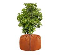 ECMQS Protection contre les intempéries pour plantes en pot, marron | Tissu Oxford avec fermeture éclair, 25,6 x 27,6 cm, protège du froid, de la pluie, de la neige et du stockage saisonnier