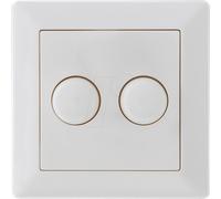 ECO-DIM 10005 - Bouton de variation double, GIRA/JUNG/Merten, blanc, avec Plaque