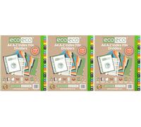 eco-eco A4 50% Recyclé Set A-Z Diviseurs de Fichiers à Index Large (Lot de 3)
