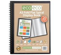 eco-eco Eco186 Porte-vues A3 90% recyclé 20 pochettes à spirales