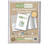 eco-eco - Porte-vues transparent avec 60 pochettes en plastique 50% recy ormat A3 - eco102