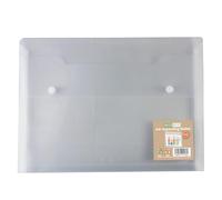 eco-eco Portefeuille A4 100% recyclé transparent avec double bouton-pression, 330 x 240 mm, 300 mic, eco184