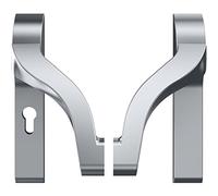 ECO EPN 900 IV Poignée de barre de pression PZ 72 pour serrures de porte panique, aluminium plaqué argent