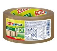 Eco et Ultra Strong Ruban Adhésif Pour Paquets-Ruban Adhésif Fabriqué à Partir de Matériaux Réutilisés-Fermeture Sûre des Paquets Pesant Jusqu'à 30 kg-1 Rouleau de 50 mx50 mm