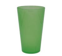 éco gobelets - Gobelet Réutilisable, Économique, Recyclable - Verre en Plastique Rigide Polypropylène sans BPA - Passe au Lave-Vaisselle - Vert - 30cl x100