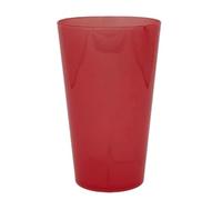 éco gobelets - Gobelet Réutilisable, Économique, Recyclable - Verre en Plastique Rigide Polypropylène sans BPA - Passe au Lave-Vaisselle - Rouge - 30cl x50