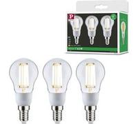 Eco-Line Filament 230 V Sphérique LED E14 Kit de 3 100mm 3x525lm 3x2,5W 3000K Clair Clair G