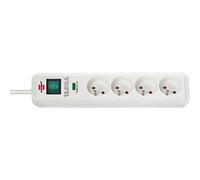 Eco-line - socle 4 prises blanc 1,4m h05vv-f 3g1,5 - parasurt.13500a - BRENNENSTUHL - 1159721