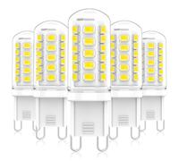 Eco.Luma Ampoule G9 LED - 3W Equivalent 40W 50W G9 Halogène, 500LM, Mini Lampe, Blanc Froid 6000K, Sans Scintillement, AC220-240V, NON-Dimmable, Lot de 5