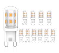 Eco.Luma Ampoules LED G9, 2W Équivalent 20W Halogène Lampe, Blanc Chaud 2700K 210LM Sans Scintillement AC 220-240V, Non Dimmable économie Ampoule, Lot de 10