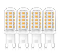 Eco.Luma Ampoules LED G9 3W Blanc Chaud 2700K 520LM, Équivalent 50W Halogènes, Angle de Faisceau 360°, Non Dimmable AC 220-240V Économie D'énergie Ampoule, Sans Scintillement, Lot de 4