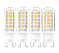 Eco.Luma Ampoules LED G9 3W Blanc Naturel 4000K 520LM, Équivalent 50W Halogènes, Angle de Faisceau 360°, Non Dimmable AC 220-240V Économie D'énergie Ampoule, Sans Scintillement, Lot de 4
