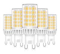 Eco.Luma Ampoules LED G9 Blanc Naturel 4000K, 6W Remplacement 50W 60W Halogènes, Pas de Scintillement Angle de Faisceau 360° LED G9, Pas Dimmable AC 220-240V, Paquet de 5