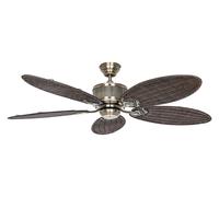 Éco Ventilateur plafond avec Télécommande Caribbean Dream Laiton & Rotin DC Fan
