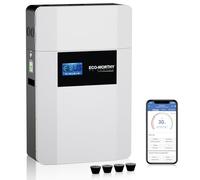 ECO-WORTHY Batterie Lithium 48V 100Ah pour Montage Mural en intérieur, avec boîtier de raccordement, Bluetooth & Wi-FI, destinée aux systèmes Hors réseau et à l'alimentation de Secours Domestique