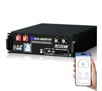 ECO-Worthy Cubix100 Batterie Lithium 48 V 100 Ah Bluetooth IEC 62619 | avec BMS 100 A, lifepo4 48 V 5,12 kWh pour armoire serveur, batterie solaire pour système solaire complet