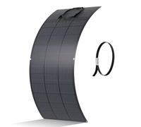 ECO-WORTHY Panneau Solaire Souple 200W Matériau ETFE | Cellule Mono 20BB 25% de Conversion élevée pour Balcon, Camping-car, Bateau, Toit, Camping, Yacht, Surfaces irrégulières