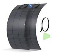 ECO-WORTHY Panneau Solaire Souple 400W(2*200W), Matériau ETFE | Cellule Mono 20BB 25% de Conversion élevée pour Balcon, Camping-car, Bateau, Toit, Camping,Yacht, Surfaces irrégulières