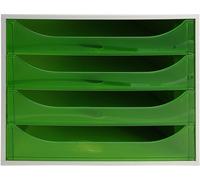 EcoBox, ensemble de boîtes de rangement, 4 tiroirs, format A4+, empilables, couleur vert pomme