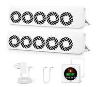 ecoCalm Ventilateur Radiateur 2.0 avec Thermostat de Contrôle Avec 10 Ventilateurs Améliorés à l'intérieur des Radiateurs Soufflants Duo Set