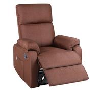 ECODE® Fauteuil Relax Réglable en Tissu avec Reclination Manuel Marron | Fauteuil de Relaxation Inclinable, Salon avec Dossier, pour Salon Chambre Bureau