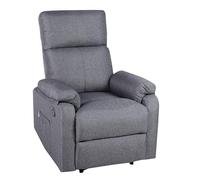 ECODE® Fauteuil Relax Repos Reclinable Manuel en Tissu pour Salon avec Accoudoirs Rembourrés, Housses Amovibles et Lavables, Chauffe-Lombaire avec Recharge USB