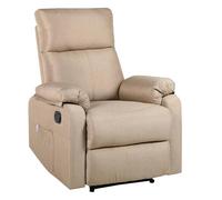 ECODE® Fauteuil Relax Repos Reclinable Manuel en Tissu pour Salon avec Accoudoirs Rembourrés, Housses Amovibles et Lavables, Chauffe-Lombaire avec Recharge USB