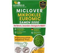 EcoDeco MicLover Euromic microtrèfle, semences qualifiées C/1 pour gazon à semer, regarnissage pelouse, pelouse à semer