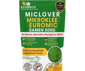 EcoDeco MicLover Euromic microtrèfle, semences qualifiées C/1 pour gazon à semer, regarnissage pelouse, pelouse à semer