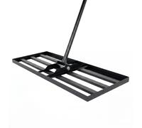 Ecodeco, racloir pour gazon de 90 x 30 cm avec manche de 183 cm – Nivellement du sol en acier galvanisé, avec revêtement en poudre, pour pelouse et jardin