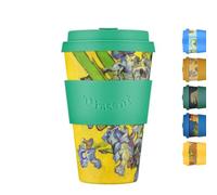 Ecoffee Cup Van Gogh 400ml (14oz) Gobelet Réutilisable - À Base de Plantes, Sans BPA, Léger, Compatible Lave-Vaisselle & Micro-ondes - Irises